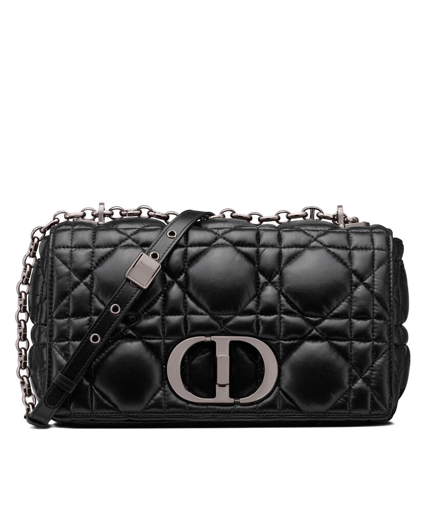 Christian Dior Medium Dior Caro Bag Black